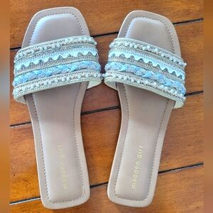 Madden Girl Beaded Sandal, Sz 8.5